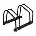 Relaxdays Fahrradständer, für 2 Fahrräder, aus Metall, mit Montagematerial für Boden, HxBxT: 27 x 40,5 x 33 cm, schwarz