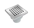 Creavit Bodenablauf FD256A, 1-tlg., Bodenablauf Edelstahl 150x150mm Hofablauf Terrasse Duschablauf