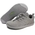 Freiluftkind Camino – Sportliche Sneaker Barfußschuhe – Unisex Barfußschuh Barfußschuh Atmungsaktiv grau 46 EU