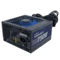 CoolBox Powerline 3 750 W PC-Netzteil 750 W, 85% Effizienz, ATX, DC-DC-Technologie, EMI-Filter, aktiver PFC-Lüfter, 12 cm, Schwarz