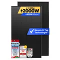 Solakon Solarmodul 500W, N-Type bifaziales monokristallines Glas-Glas Solarpanel, 40v Photovoltaik Solarmodule/Solar Module für Balkonkraftwerk/Solaranlage, Solar Panel für Photovoltaik Komplettanlage (4 Stk)
