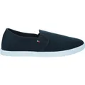 Tommy Hilfiger Damen Canvas Sneaker Canvas Slip-On Sneaker Slipper, Blau (Space Blue), 37