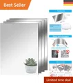 4er Set Selbstklebende Hochklar-Spiegelfliesen A4 für Elegante Wanddekoration
