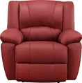 AROMA Relaxsessel aus Leder - Rot