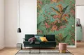 Komar Vlies Fototapete ORIENT ROSE | Tapete, XXL, Dekoration, Jugendstil, Schlafzimmer, Wohnzimmer, Büro, Flur | Größe 200 x 270 cm (Breite x Höhe) | HX4-029