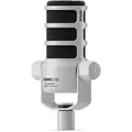 RODE PodMic USB, weiß, dynamisches Podcast-Mikrofon, Nierencharakteristik