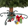 KADAX Weihnachtsbaumständer aus Stahl, Ständer für Baum, Stabiler Christbaumständer mit Wasserbehälter, Tannenbaumständer mit Knöpfen, Verschiedene Großen, grün (Breite: 57 cm)