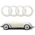 4X Weißwandringe Weißwandreifen Echt Gummi Auto Tuning
