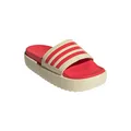 adidas Badeschuhe Adilette Platform beige/rot Damen - 1 Paar, Größe Euro (US): 43 (10)