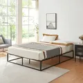 Metallbett Kreta 140x200 cm Schwarz [en.casa]
