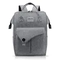 Lekesky Rucksack Damen Herren für Schule Uni Reisen Freizeit Job mit Laptopfach & Anti Diebstahl Tasche, Grau
