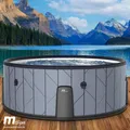 BRAST Whirlpool aufblasbar MSpa Tidal für 6 Personen | Ø173x65cm | 138 Massagedüsen in 3 Intensitäten | In- Outdoor Pool | Ganzjähriger Einsatz Winterfest | einfache Steuerung per App