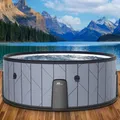 BRAST Whirlpool aufblasbar MSpa Tidal für 6 Personen | Ø173x65cm | 138 Massagedüsen in 3 Intensitäten | In- Outdoor Pool | Ganzjähriger Einsatz Winterfest | einfache Steuerung per App