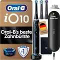 Oral-B iO Series 10 Elektrische Zahnbürste Schwarz 3 Aufsteckbürsten Lade-Etui