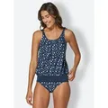 Tankini-Top FEEL GOOD, Damen, Gr. 40, Cup F, blau (dunkelblau, getupft), Elasthan, Polyamid, Bikini-Oberteile