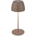 Brilo LED-Akku-Tischleuchte Serina Mini Umbrasand 20 cm x Ø 8 cm