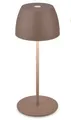Briloner LED Außen Deko Tisch Lampe Leuchte SERINA Metall umbrasand 20cm