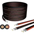 Solarkabel Duplex 6mm2 PV Kabel es Solar Kabel aus Kupfer, Photovoltaik Kabel 50m Schwarz und Rot - Schwarz/Rot