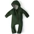 Ehrenkind Overall Walkoverall Baby aus Natur Schurwolle mit Reißverschluss Wollwalk Overall Baby grün 98/104