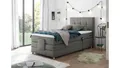 Boxspringbett Manolo 2 Stoff elephant 7-Zonen-TTFK mit Motor Topper 100x200 cm