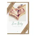 bsb - Glückwunschkarte zur Geburt Babyfüße in Händen - Nature Card - Nachhaltige Karten zur Geburt - Glückwunschkarten mit Umschlag - Glückwunschkarten Geburt Junge & Mädchen - 11,5 x 17 cm