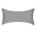 ESTEXO Sonnensegel Sonnenschutzsegel Schattenspender 2 x 4 m Segel HDPE grau Rechteck grau 2x4m (Rechteck)
