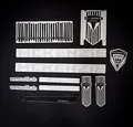 Fahrrad Rahmen Aufkleber Schriftzug Frame Sticker Set Decal Bike silber Design