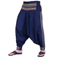 Simandra Unisex Haremshose Rishikesh Bequeme Baggy Aladdin Hose, Mehrfarbig, Einheitsgröße