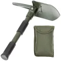 Mini Klappspaten Set zum Zusammenschrauben oliv + Tasche, Schaufel Hacke Outdoor