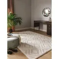 benuta Teppich Eve, rechteckig, Höhe: 11 mm, Teppich Wohnzimmer, Schlafzimmer, Esszimmer, Flur, Kunstfaser, Cozy beige|weiß 140 cm x 200 cm x 11 mm