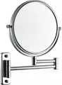 DEUSENFELD K5C - Doppel Wand Kosmetikspiegel, 5x Vergrößerung + Normalspiegel, Ø20cm, 360° vertikal und horizontal schwenkbar, MS verchromt