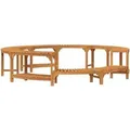 vidaXL Whirlpool-Umrandung Braun Ø255 x 55,5 cm Massivholz Akazie 3334766