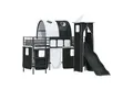 vidaXL Kinderloftbett Schwarz 75 x 190 cm Metall (1-tlg)