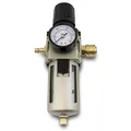BITUXX® Druckluft Wartungseinheit 1/2 Druckminderer Wasserabscheider Öler Filter 1/2 Zoll 10 Bar für Kompressoren & Druckluftleitungen inklusive Steckkupplung 1/2 Zoll