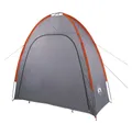 vidaXL Kuppelzelt Beistellzelt Grau und Orange Wasserdicht, (1 tlg)