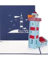 Pop-Up Karte Leuchtturm 3D Geburtstagskarte Maritim - Einladung, Gutschein, Souvenir & Grußkarte von Ostsee und Nordsee