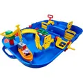 AquaPlay Wasserbahn 8700001516 LockBox, im Transportkoffer, mit Schleuse & Kran, 27 Teile