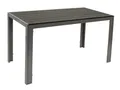 DEGAMO Gartentisch SORANO (1-St), rechteckig 70x125cm, Aluminium silbergrau + Kunstholz grau