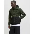 Jack & Jones Blouson JJERUSH mit Kapuze Kunstfaser, regular fit grün S (48)