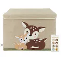 Aufbewahrungsbox mit Deckel Kinder Spielzeugkiste 65 L faltbar Staubox Stoffbox