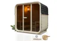 Artsauna Fasssauna Fjora, 38 mm, Fichte, 9 kW Ofen bis 100 °C, Glasfront, bis 6 Personen, Zubehör-Set