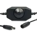 LED Dreh-Controller (Dimmer), 2A, max. 48W, Rundstecker Anschluss, Schwarz