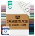 Utopia Bedding - Spannbettlaken 90x190cm - Weiß - Gebürstete Mikrofaser Spannbetttuch - 35 cm Tiefe Tasche