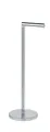 WENKO Stand Toilettenpapierhalter 2-in-1, platzsparender Rollenhalter aus Edelstahl, für bis zu 4 Ersatzrollen, 21 x 55 x 17 cm