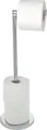Wenko Toilettenpapierhalter 2 in 1 aus rostfreiem Edelstahl Freistehend silber