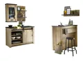 Furn.Design Küchenbuffet Stove (Küche in Used Wood und Anthrazit, Set 5-teilig) inklusive Küchentheke, Soft-Close