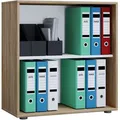 VCM Aktenregal Lona L, 913914, aus Holz, 2 Ordnerhöhen, 70 x 74 x 40 cm (B/H/T), sonoma eiche