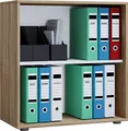 VCM Holzregal stehend | platzsparender Aktenschrank | Maße ca. B. 70 x H. 74 x T. 37 cm | Elegantes Regal stehend | Büroregal – Lona 2 Fach Sonoma-Eiche