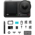 DJI Osmo Action 4 Adventure Combo Action-Cam, wasserdicht bis 18m, 4K/120fps, 10MP, 155° Ultraweitwinkel