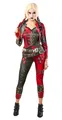 Rubie's Offizieller Harley Quinn Damenoverall Karneval Suicide Squad 2 Bösewicht-Kostüm für Damen Rot und schwarz